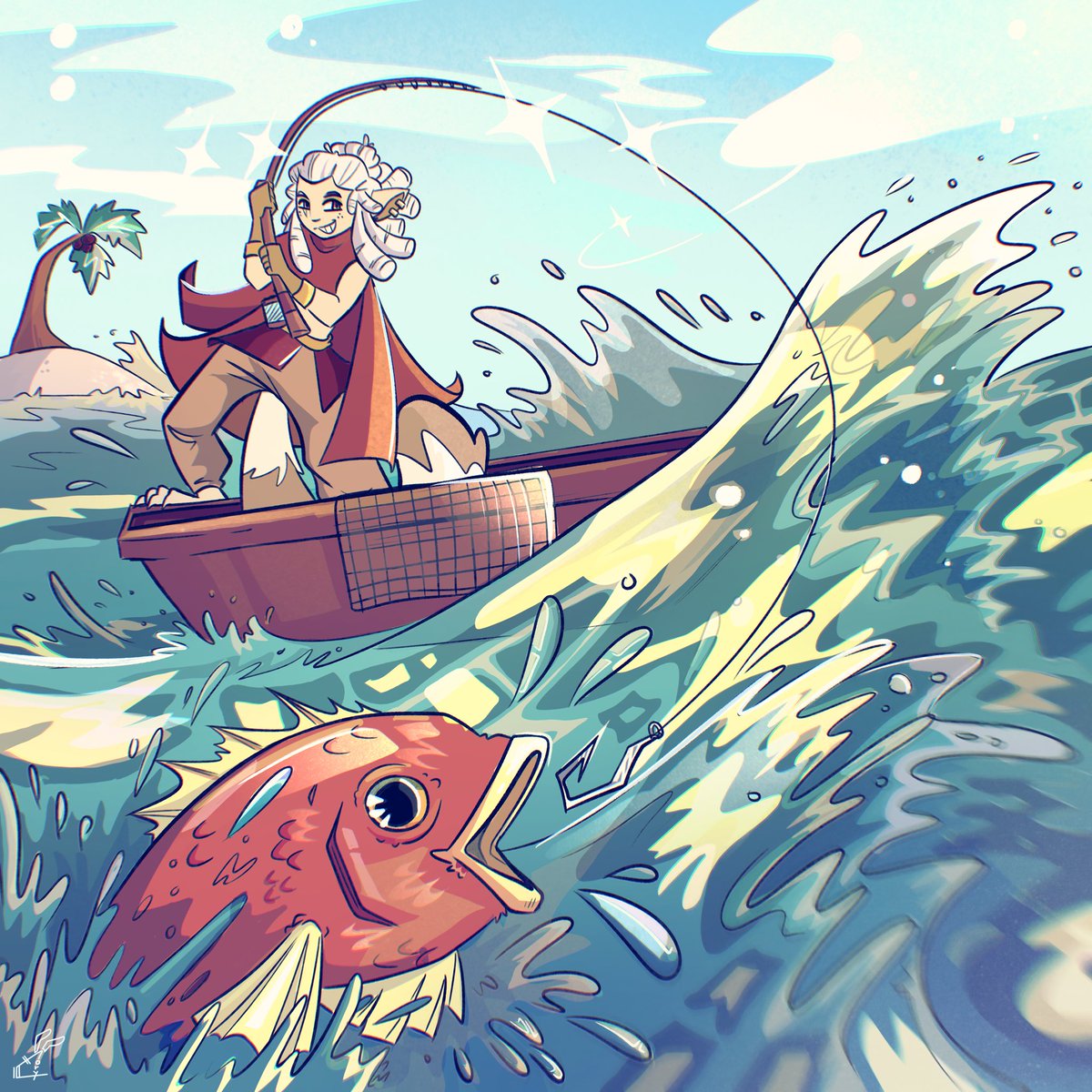 craitlin's tweet image. Gone fishing!! #ocart #originalcharacterart #minecraftoc