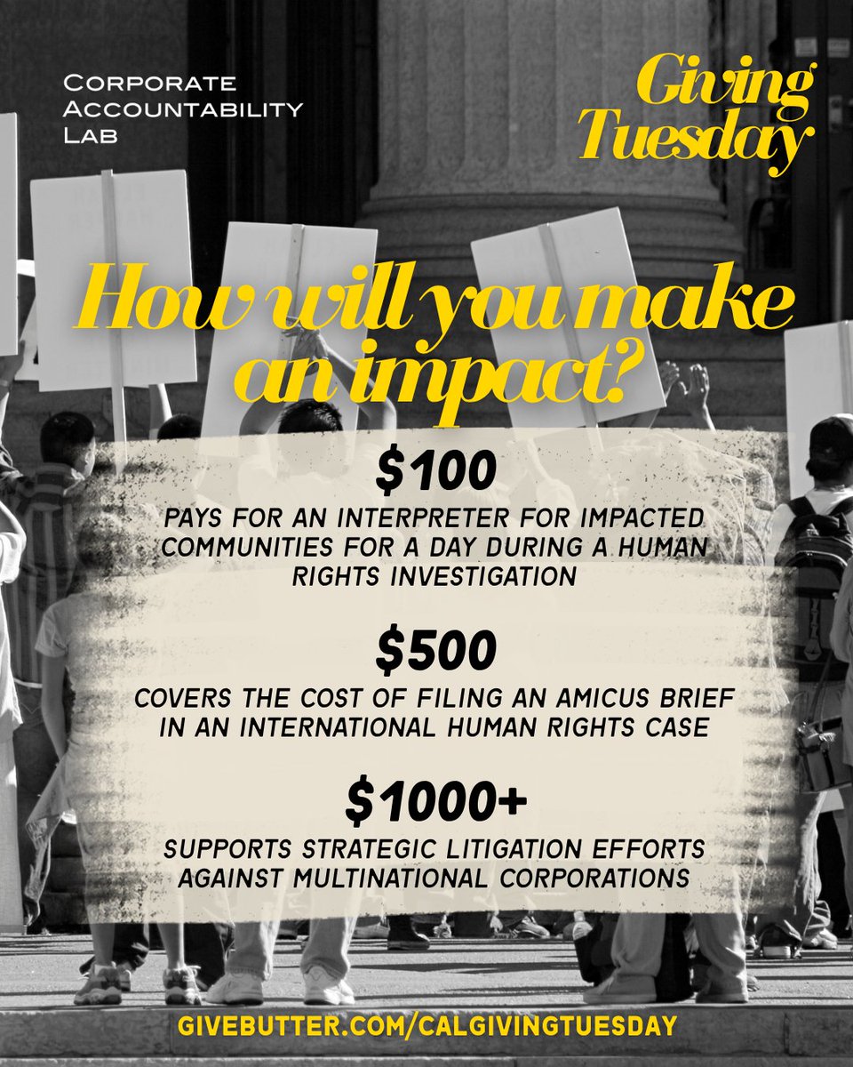 We need your help. The funding landscape for organizations like CAL continues to dwindle in a moment when we deeply need advocates and activists fighting for people and the planet. Please make a gift today:
givebutter.com/CALGivingTuesd…