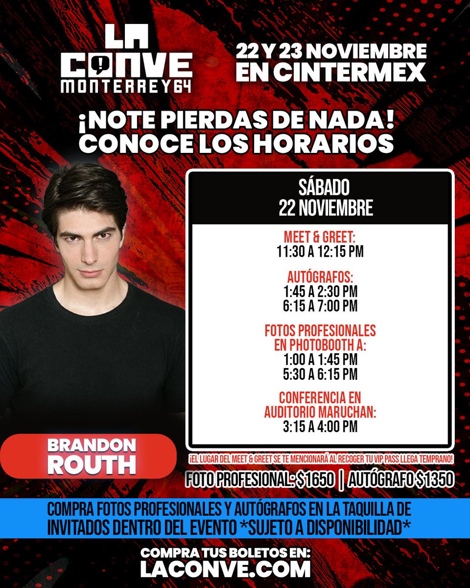 LaConveMTY's tweet image. 📅✨ ¡Que no se te pase nada!
Estos son los horarios de los invitados internacionales  para que armes tu plan y disfrutes La Conve 64 al máximo!

Consulta el programa completo en: laconve.com/programa

#LaConve64 #MonterreyEsTerritorioLaConve #Programa #Horarios #Convención