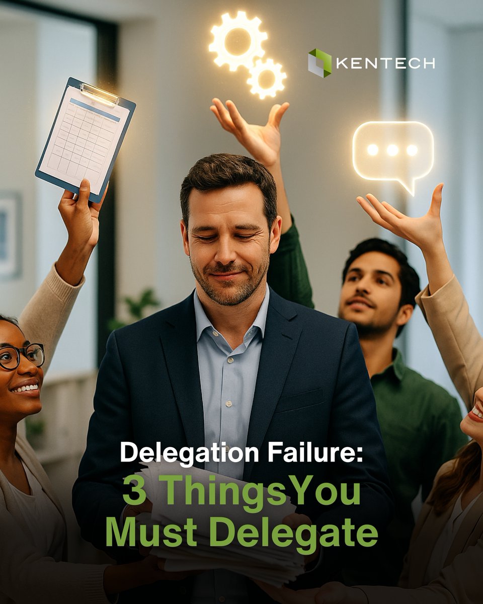 eKentech_'s tweet image. If you want to scale as a leader, you *must* delegate:

📝 Task execution  
📅 Scheduling  
💬 Routine communication  

Leadership = clarity + trust.

📥 FREE TalentIQ assessment → hubs.ly/Q03SxSVh0  
#Leadership #Delegation #TeamDevelopment #TalentIQ #KENTECH