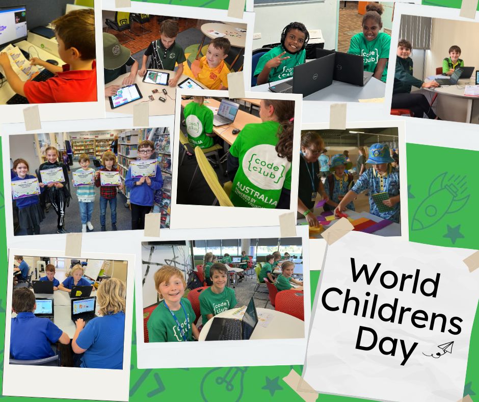CodeClubAus's tweet image. 🌟 World Children’s Day! 🌟
At Code Club, we believe every child deserves a space to explore, create, and imagine a future where anything is possible. Let’s keep empowering young minds to dream big, try new things, and shape their digital world!
#WorldChildrensDay #getkidscoding