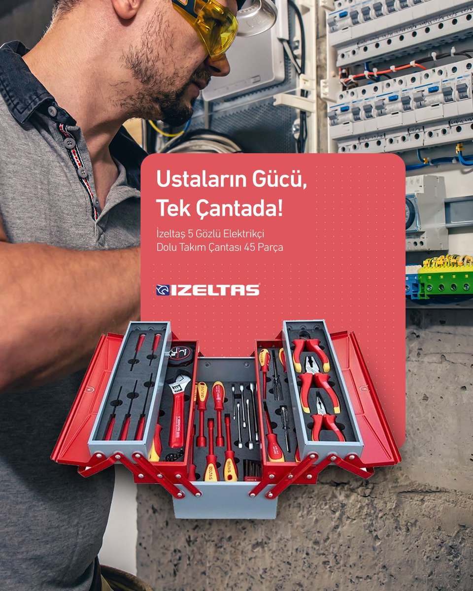 İzeltaş 5 Gözlü Elektrikçi Dolu Takım Çantası, profesyoneller için tasarlandı!

✔️ 5 gözlü geniş iç hacim
✔️ Elektrikçiler için ideal dolu set
✔️ Dayanıklı, uzun ömürlü İzeltaş kalitesi
✔️ Profesyonel ve amatör kullanıma uygun

🔌⚡️ #İzeltaş #TakımÇantası #AlizeBodrum