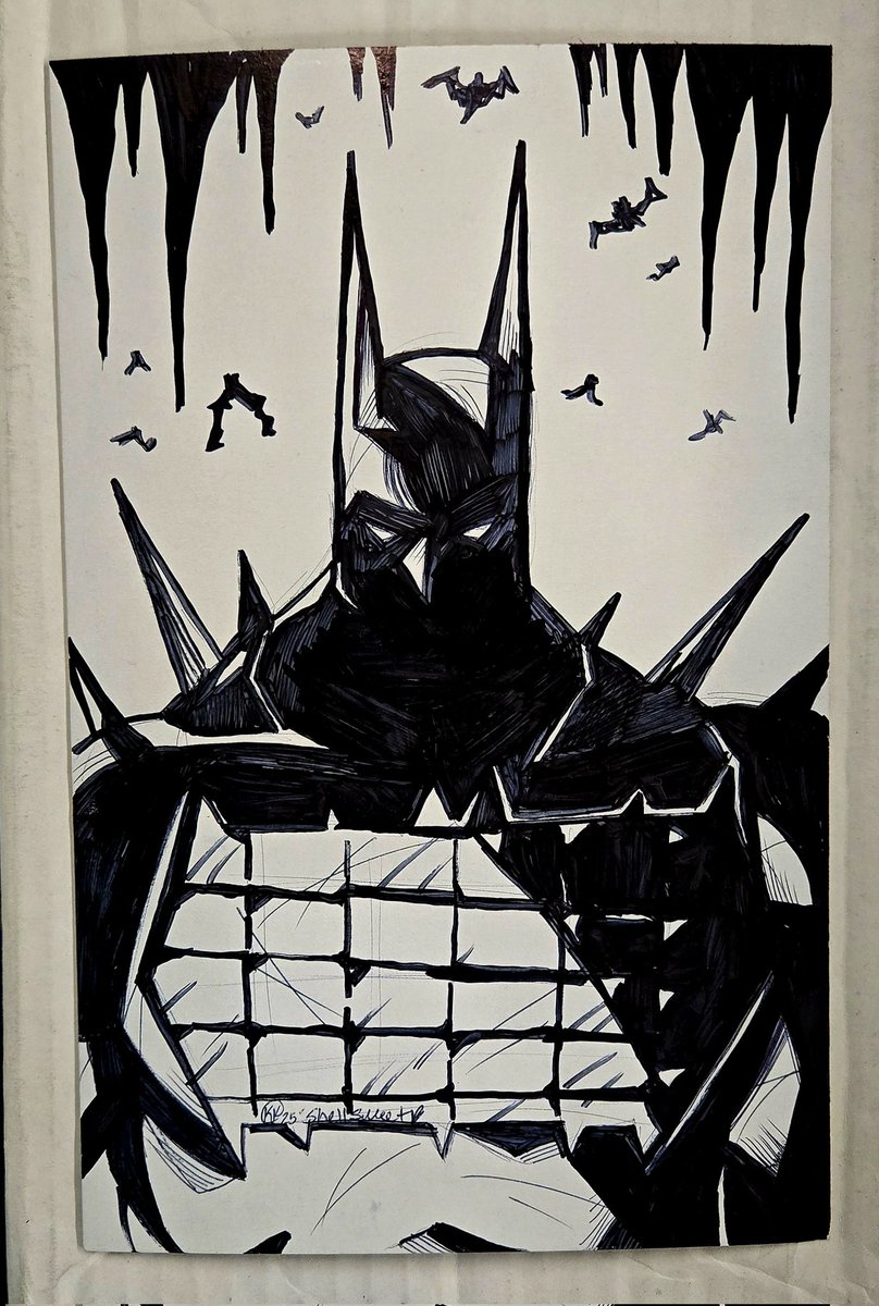 Shellsweeet's tweet image. Sharpie doodling #AbsoluteBatman
