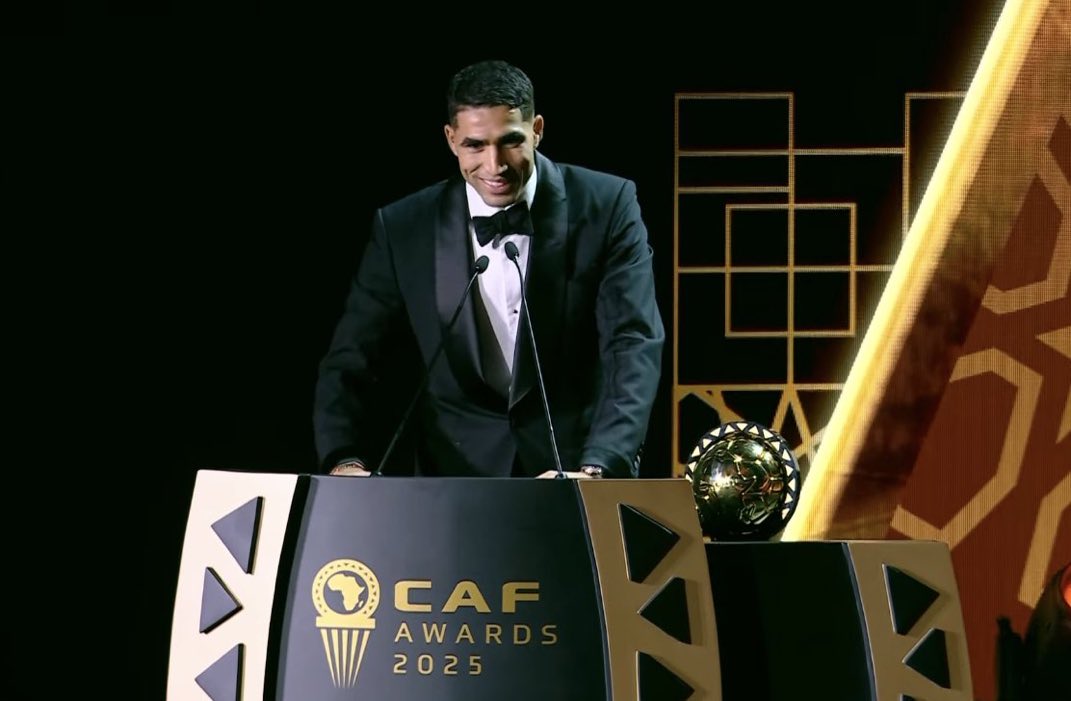 Hakimi wins the African player of the year. 

Congratulations to him❤️