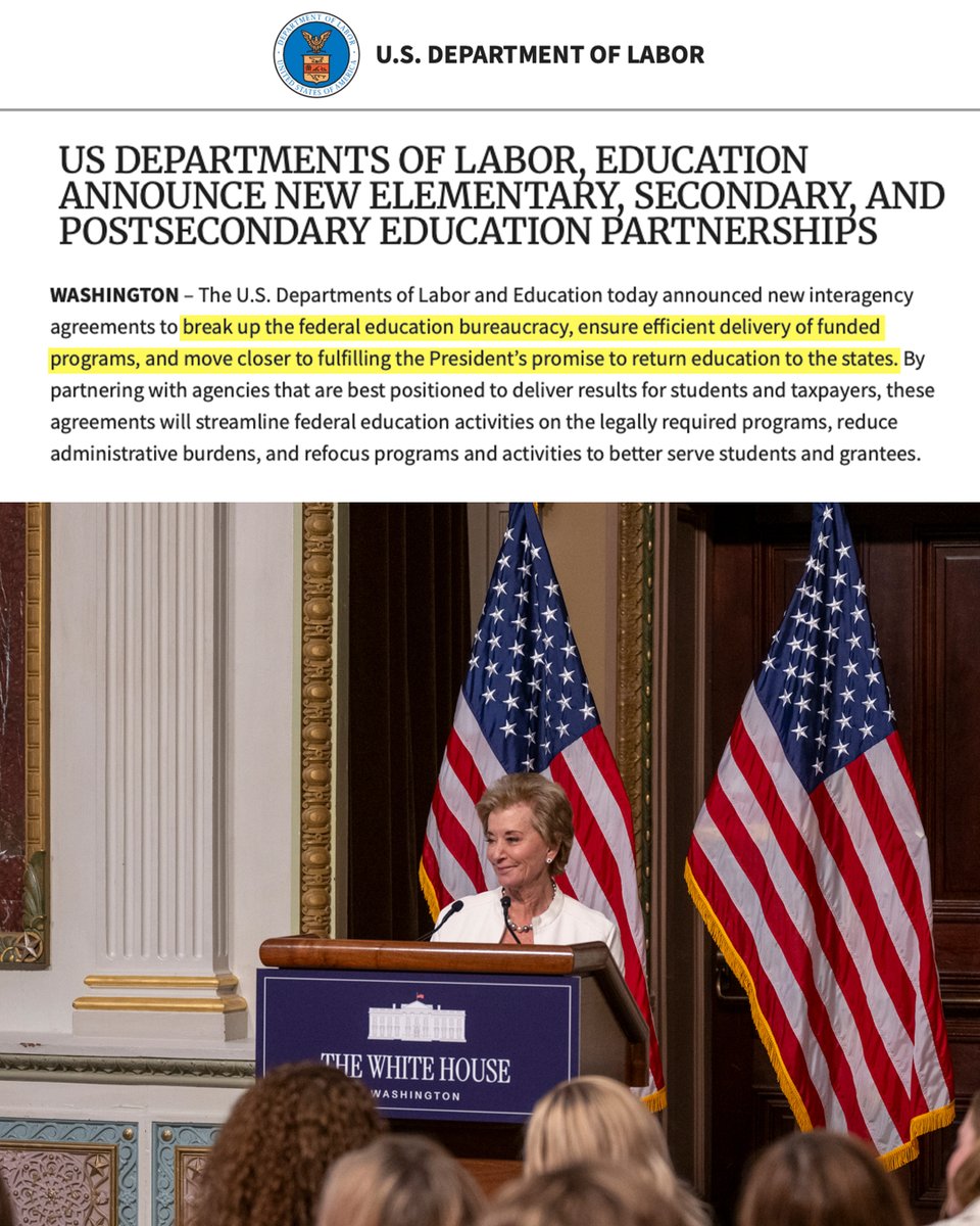 WhiteHouse's tweet image. BREAK UP THE FEDERAL EDUCATION BUREAUCRACY.