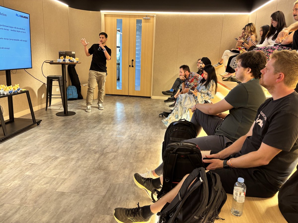 FILBuilders's tweet image. Did someone said MCP servers for @Filecoin Onchain Cloud? 

It&apos;s here! @LionisNick from FIL Builders team is on the stage explaining the architecture of FOC and revealing the MCP server for all the builders to quickly get started on Cursor n Claude and build with FOC.