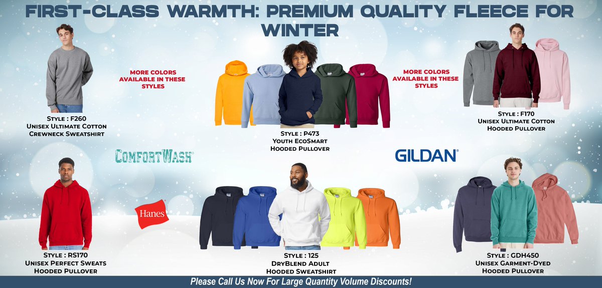 cottonconection's tweet photo. First-Class Warmth : Premium Quality Fleece For Winter
View Products: https://t.co/M2a4J31jzr
#cottonconnection #clothing #wholesale #wholesaleclothing #wholesaleprice #wholesalerates #wholesalemarket #winter #fleece #sweatshirt #hoodie #ComfortWash #gildan #Hanes #chicago #usa https://t.co/28xsbZv8Dk