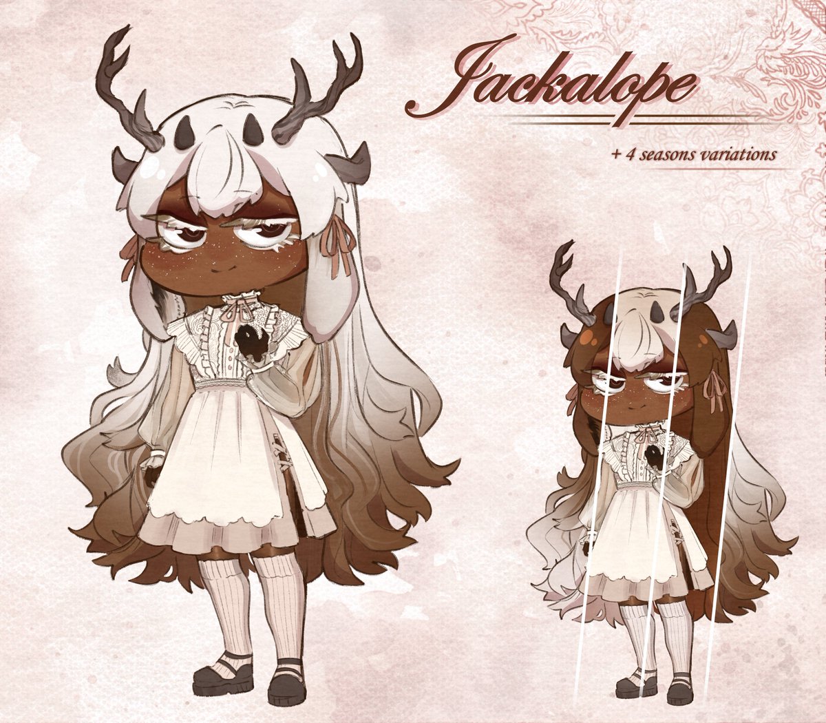 JACKALOPE ADOPT - comes with 4 refs for each season !
50 e - P4YP4L only

It's been a while so I tried to not put the price too high !! Had a lot of fun working on it <3 You can DM me if you're interested ! :D

Sharing is appreciated 🔥
