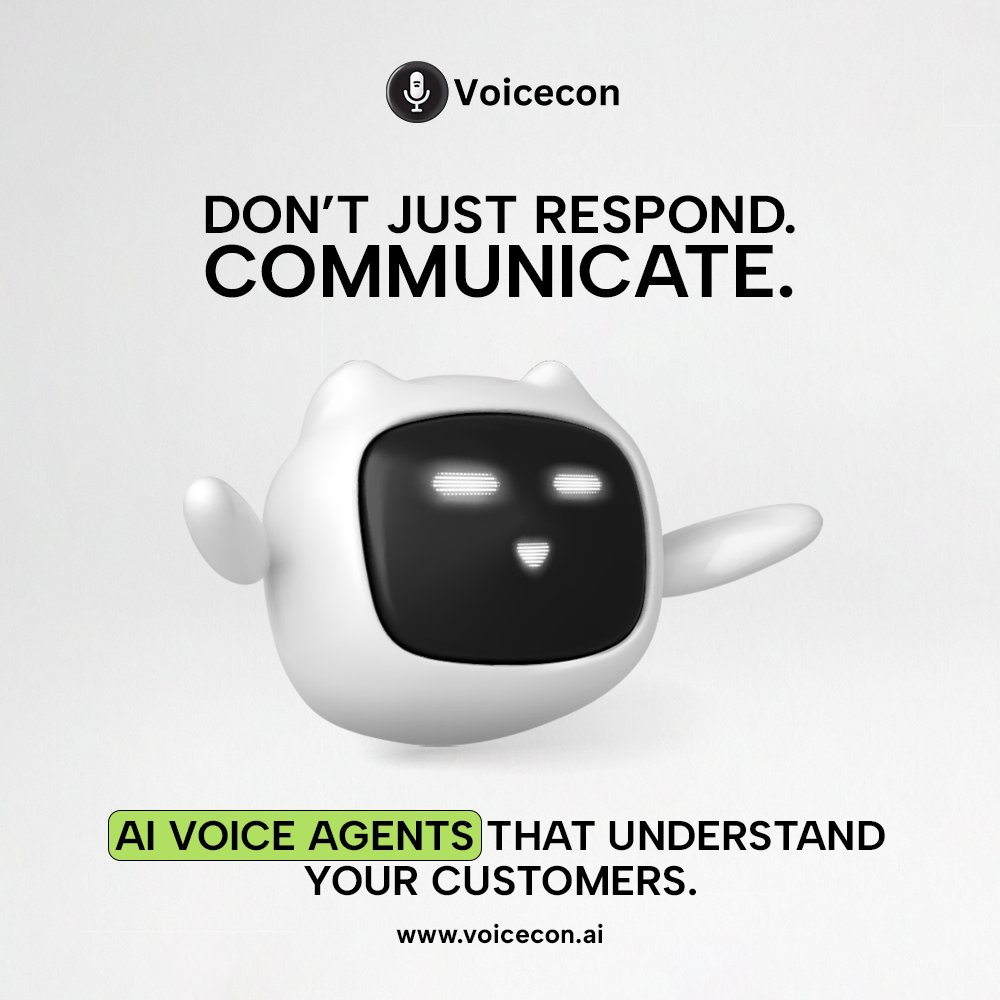 VoiceconAI's tweet image. Voicecon doesn’t just reply — it understands.
From customer support to sales queries, your AI agent handles conversations with clarity and confidence.

Make every interaction count.

voicecon.ai

#ConversationalAI #AIForSupport #CustomerServiceAI #TechSolutions #AI