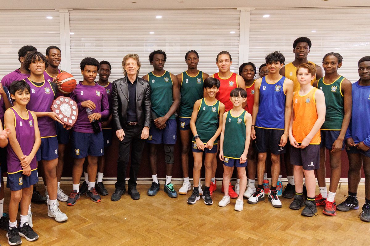 MickJagger's tweet image. It was a great privilege for me to visit my old school this evening and meet some of the inspiring young students. I really enjoyed getting to hear them sing and play!