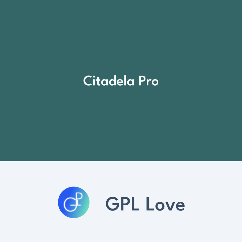 LoveGpl's tweet image. Citadela Pro 6.2.4
Only 3.99 
tinyurl.com/22e9q8ry

#Customization #Plugins #WordpressPlugins #AffinityInformationTechnology