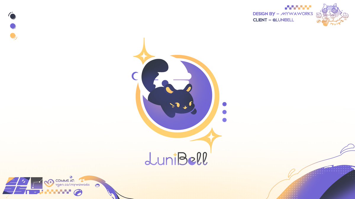 🍑꒱· VTUBER LOGO DESIGN ·
  𔓕 ⠗ Designed for — <a href="/LuniBell_/">LuniBell 🌙 on VGEN!</a>

～ It was so good to work with luni on this project, the results turned out to be so stunning, it's definitely one of my favorite logos so far. ✨

  · ♥︎ + ↻ helps a lot! · ～
  #VTuber · #VGenComm · #mywaworks