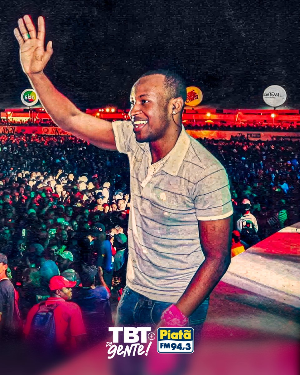 PiataFM's tweet image. O TBT de hoje é dele, Thiaguinho! 🎤✨

Relembrando aquele show que colocou todo mundo pra cantar alto e sentir a vibe lá no alto!
Foi energia pura do começo ao fim, viu? 💛🔥

#PiatãFM #EmpurraPiatã #Thiaguinho #TBTdaPiatã #Showzão