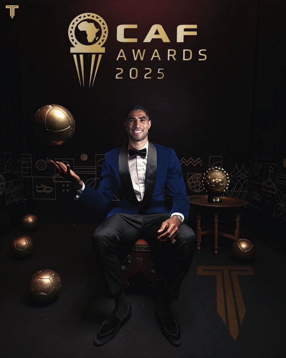 Achraf Hakimi wins the 2025 CAF Men’s player of the year Award.
