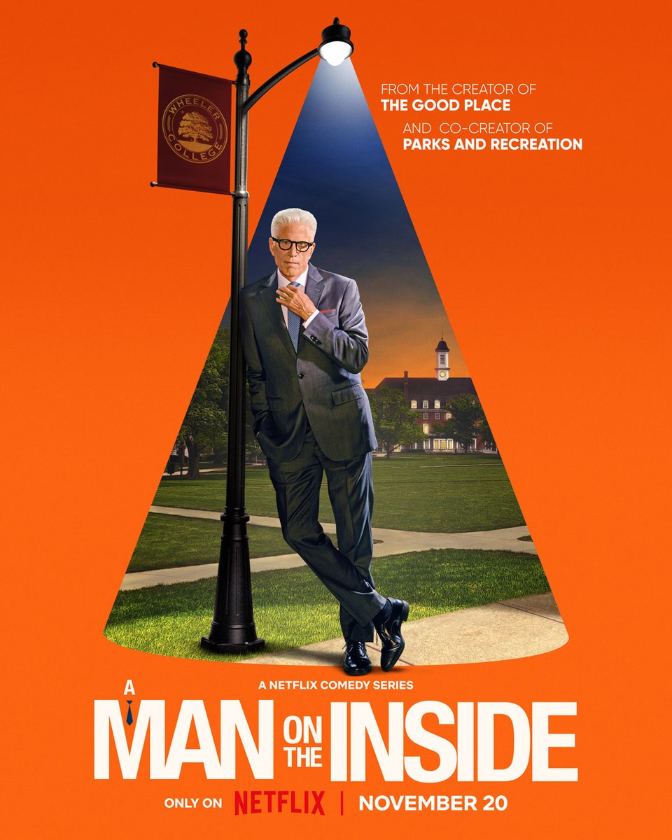 netflix's tweet image. A Man on the Inside returns in 12 HOURS!