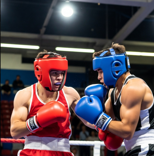 In an electrifying showdown, two skilled boxers are squaring off in a thrilling match that promises ...