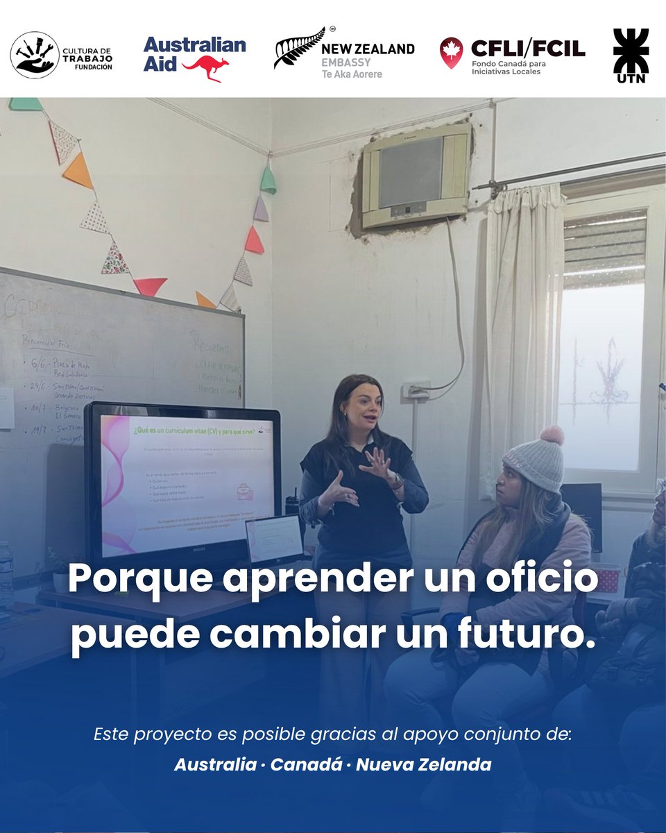 culturadtrabajo's tweet image. INSCRIPCIONES CERRADAS 💙🛠️

Agradecemos a la @EmbCanArgentina, la @EmbCanParaguay, la @EmbAustraliaBA y la @NZinBuenosAires por confiar en nuestro trabajo y apostar, junto a nosotros, por la inclusión laboral real y sostenida.

#FondoCanadá #DirectAidProgram #FondoEmbajadaNZ