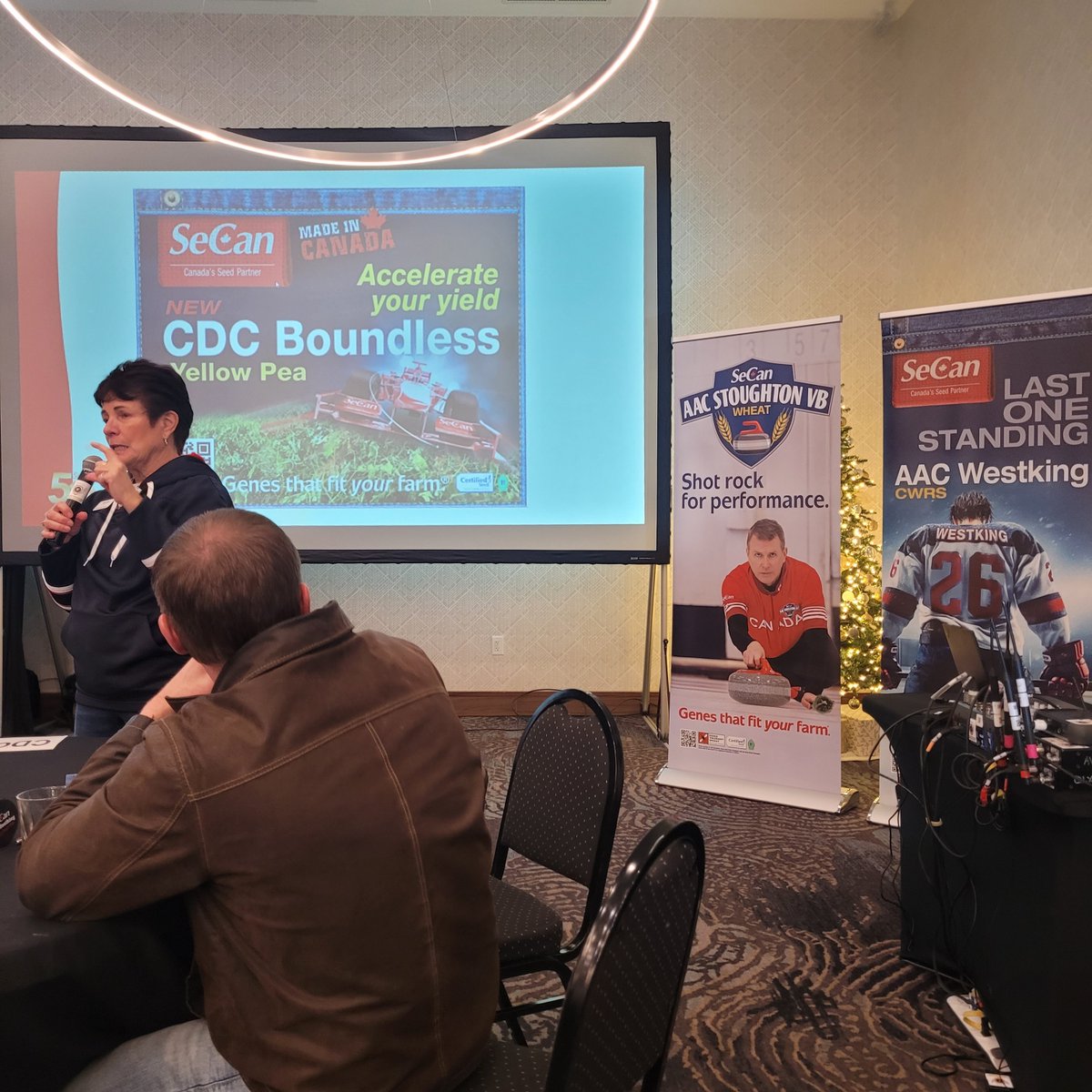 CDC Boundless in the spotlight at a <a href="/SeCan/">SeCan</a> meeting this week. This yellow field pea has good lodging resistance, mean seed prot conc of 23.8%, good yielding ability, resistant to powdery mildew and moderately susceptible to Mycosphaerella blight and Fusarium root rot