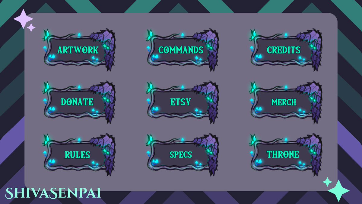 Open for work! Custom Twitch panels over on #VGen !

🔗 vgen.co/ShivaSenpai