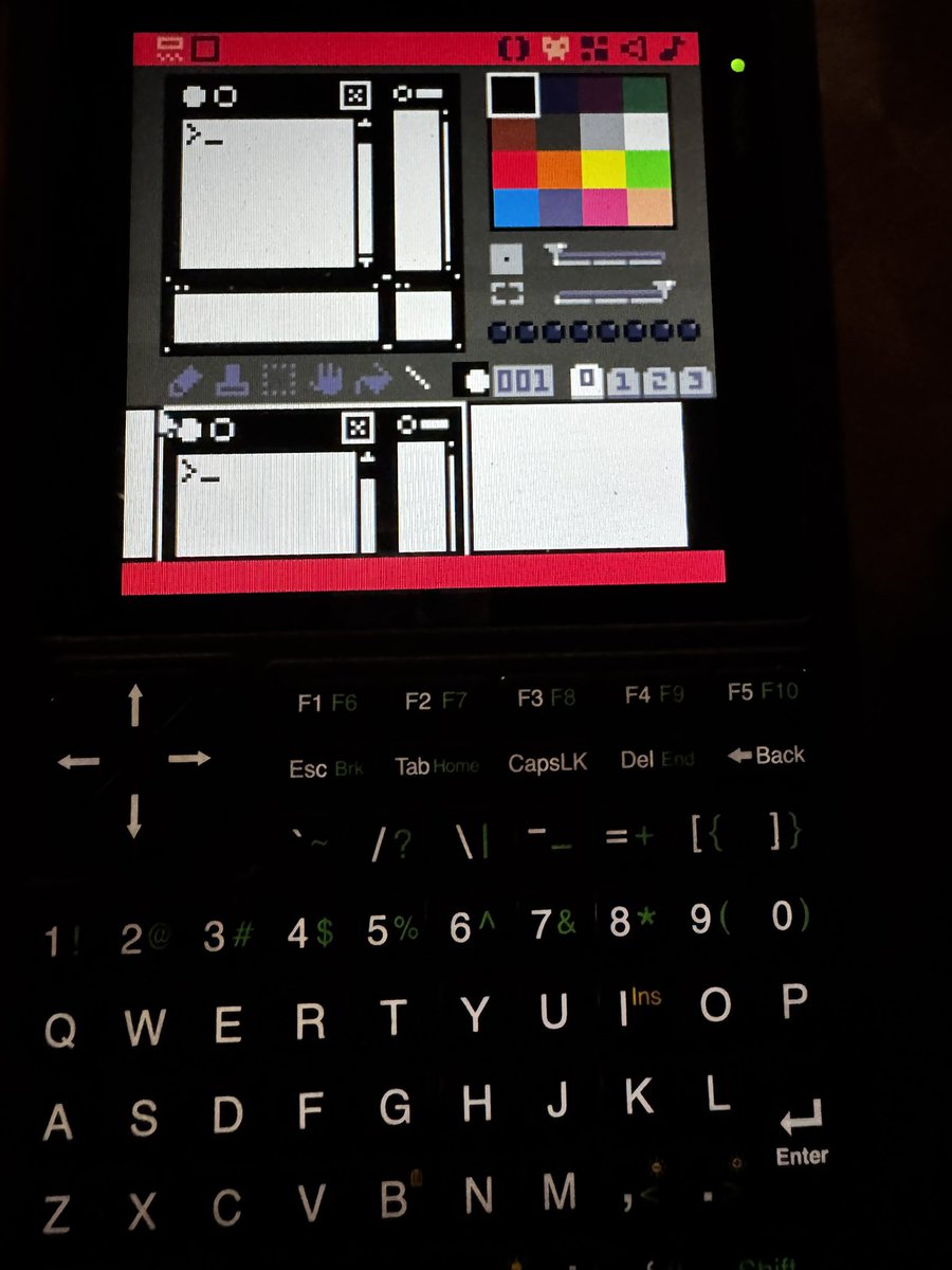 guidouil's tweet image. Tiles designing for #Playdate on the #PicoCalc with #PICO8 ✅