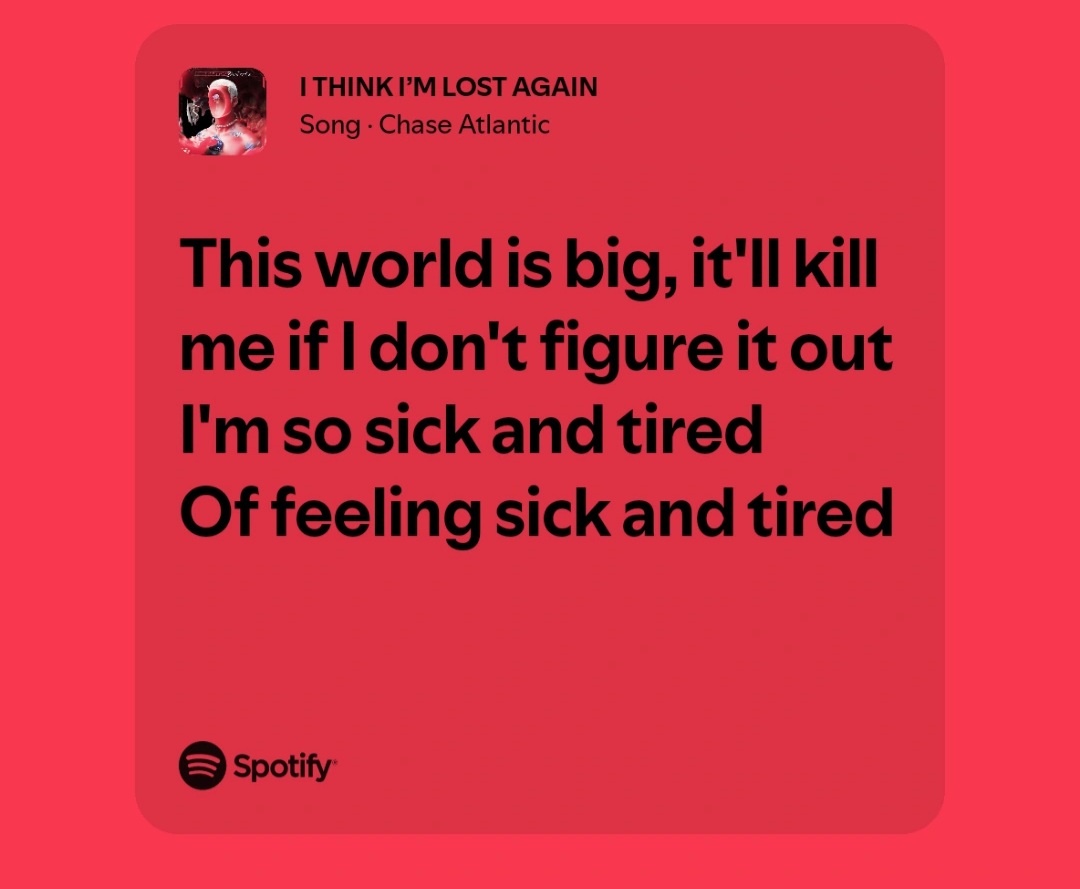 strnangxls's tweet photo. it's crazy how chase atlantic doesn't even know i exist, yet they understand me better than most people in my life ever have. https://t.co/jXLCT6npk2