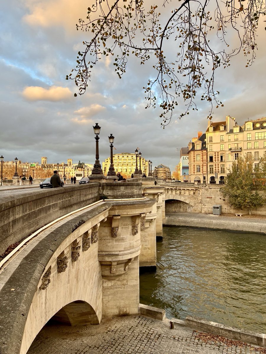 BFleurot's tweet image. Le Pont - Neuf auréolé d’automne 🩶🩵💛🤍📸B.Fleurot 🍃🍂🍃🍂
