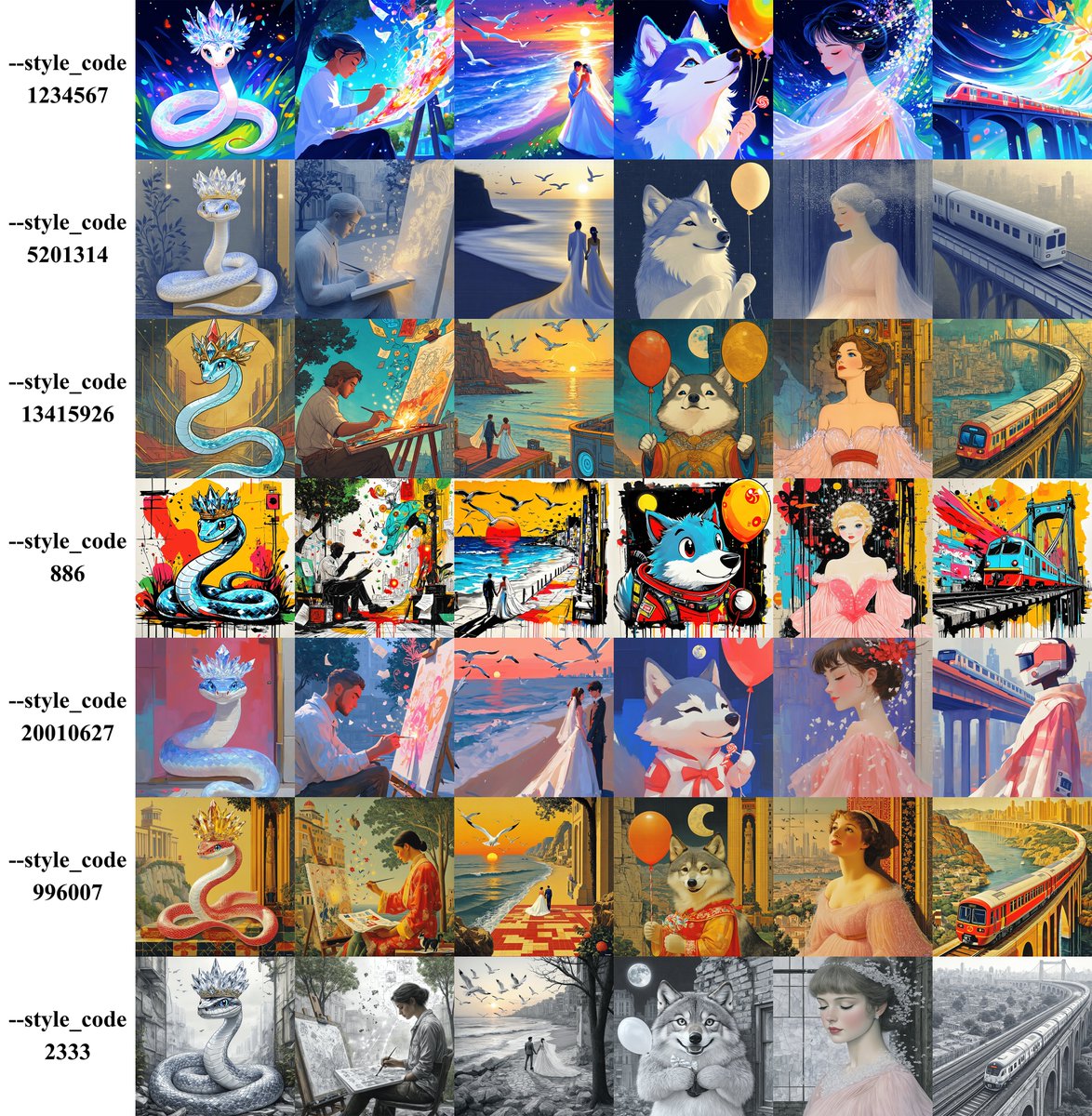 wildmindai's tweet image. CoTyle: code-to-style image generation; discrete style codebook + autoregressive model to create novel, consistent visual styles from a single numerical code.. like Midjourney. Based on Qwen-Image
kwai-kolors.github.io/CoTyle/