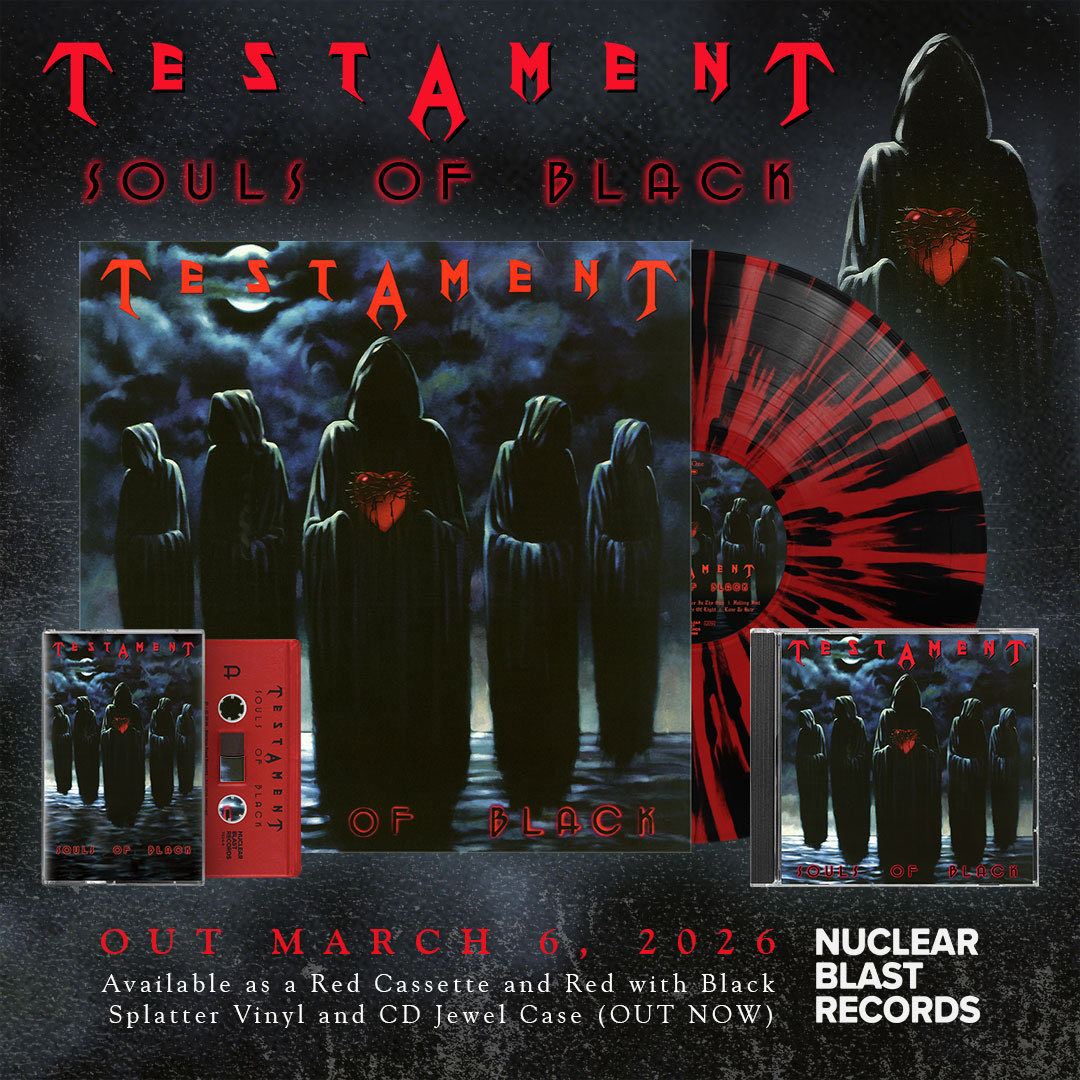 SOULS OF BLACK - The original master of our fourth studio album is available for pre-order on Red with Black Splatter Vinyl and Red Cassette. Out March 6, 2026 via Nuclear Blast Records.

CD (Jewel) now shipping.

🛒 at shop.nuclearblast.com/collections/te…

USA store only 🇺🇸