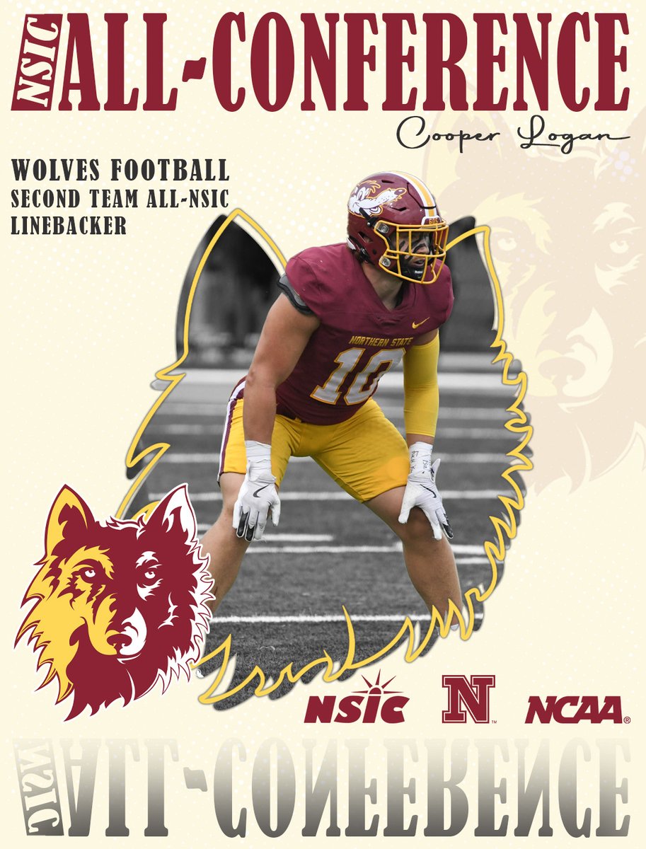 WolvesAthletics's tweet image. 🚨 ALL-CONFERENCE WOLVES 🚨

Cooper Logan earned a starting spot and an All-Conference second team nod, finishing second on the team in total tackles!!

☑️ 90 tackles 
☑️ 8.1 tackles/game
☑️ 2 interceptions

#GoWolves🐺 | #maroonNgold🐾

FULL DETAILS ⬇️ nsuwolves.com/news/2025/11/1…