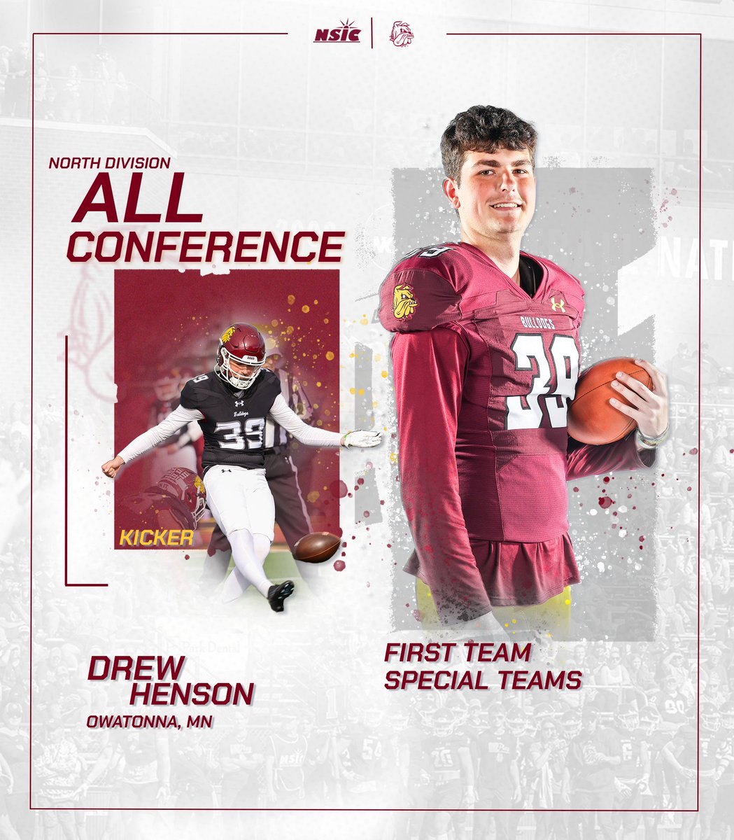 UMD_Football's tweet photo. Congratulations to these NSIC All-Conference First Team selections! (2/3) https://t.co/8WlAOqy7bN