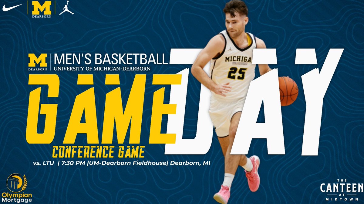 It’s Game day in Dearborn! It’s Conference Play Time! 
📍UM- Dearborn Fieldhouse | 7:30 PM
📺Watch Live: portal.stretchinternet.com/umdearborn/
🆚Lawrence Tech University 
#GoBlue #GoDearborn