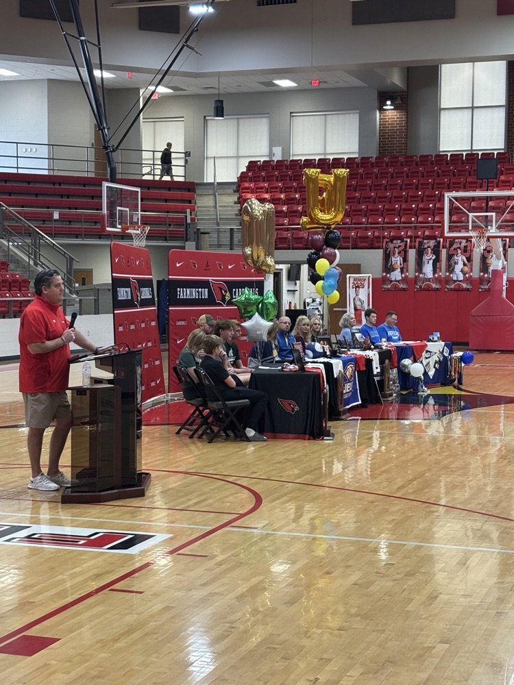 Fall Signing Ceremony at Cardinal Arena today! Congrats to our athletes and their families! #CardinalNation