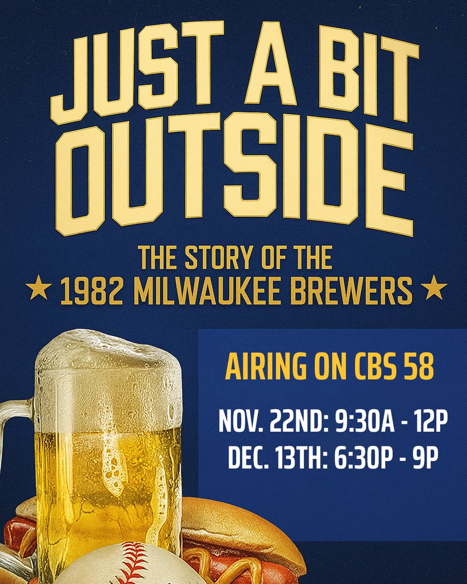 ESPNMilwaukee's tweet image. 1982 Brewers Baseball 🤝 Just a Bit Outside Documentary on TV