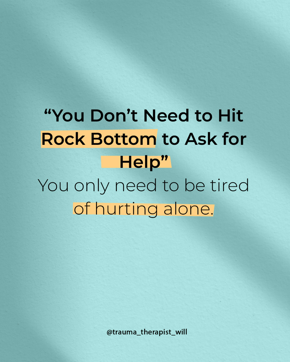 WillShlifer's tweet photo. People wait until the crisis becomes unbearable before reaching out.

But healing doesn’t require catastrophe — it requires honesty.
If you’ve been sad, scared, overwhelmed, or disconnected…
that’s enough.

You deserve support long before you fall apart! https://t.co/m5cVgIorsa