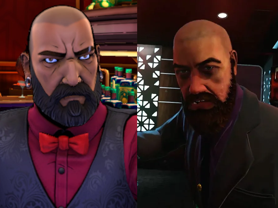 virtual_grip's tweet photo. I've been making my way through Deadpool VR today. Then he appeared, making me wonder if we have a shared @twisted_pixel universe?  

Is there a connection between Security in Defector and Barman in Deadpool VR?

#Defector #DeadpoolVR #TwistedPixel https://t.co/zPQuYyA4c7