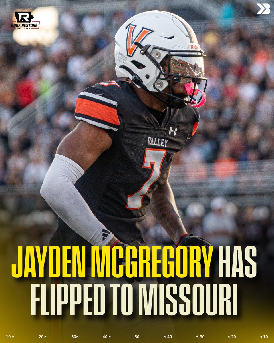 Bound_IA's tweet image. 🚨BREAKING🚨

Valley 4⭐️ Jayden McGregory has flipped to Missouri. Was previously committed to Louisville.

#iahsfb Luke Patton