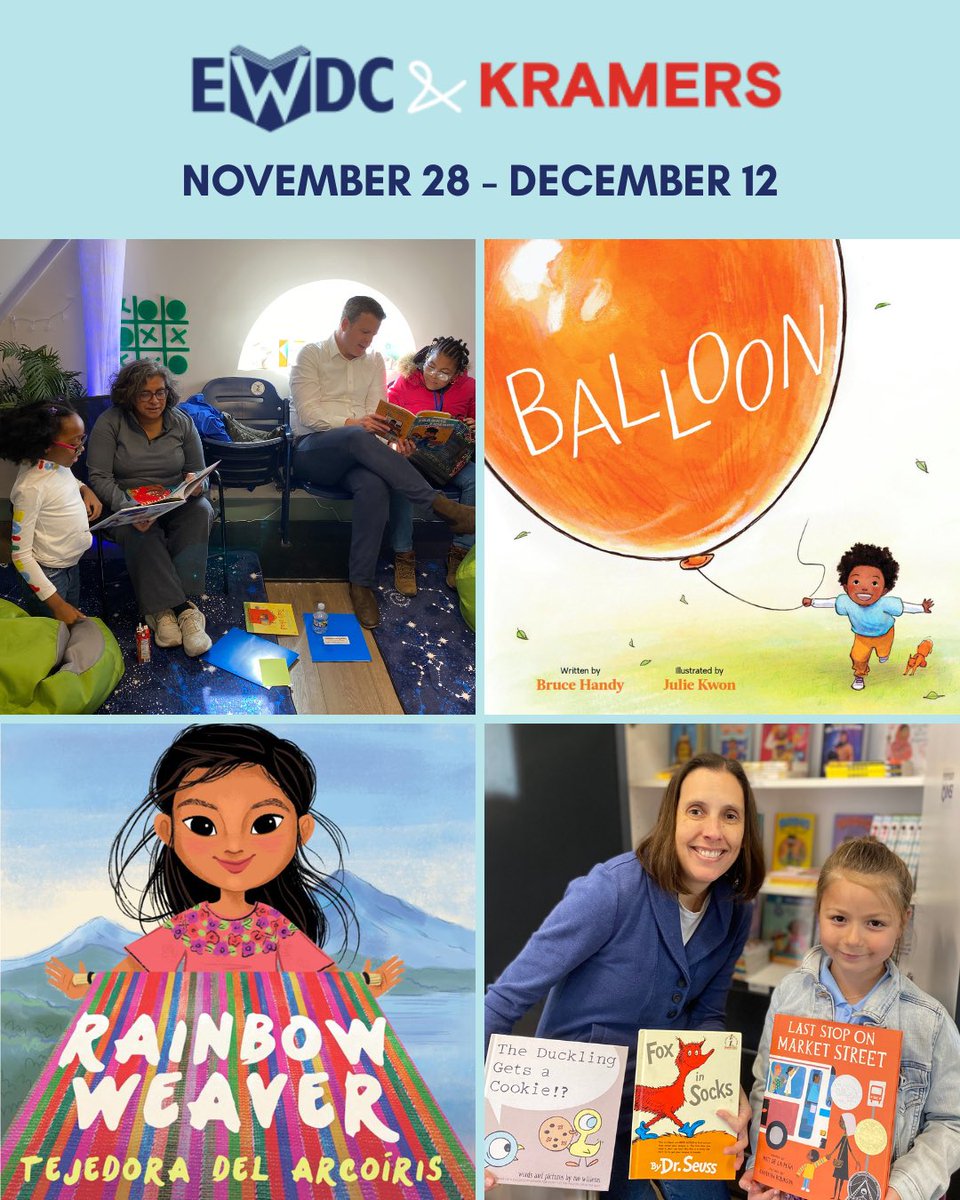 To celebrate the season of giving, <a href="/kramerbooks/">Kramers</a> is partnering with EWDC for a book drive! Visit them in-store from 11/28-12/12 and choose one of our selected titles or find your favorite book from the children’s section to donate to our students. 🎉📚✨