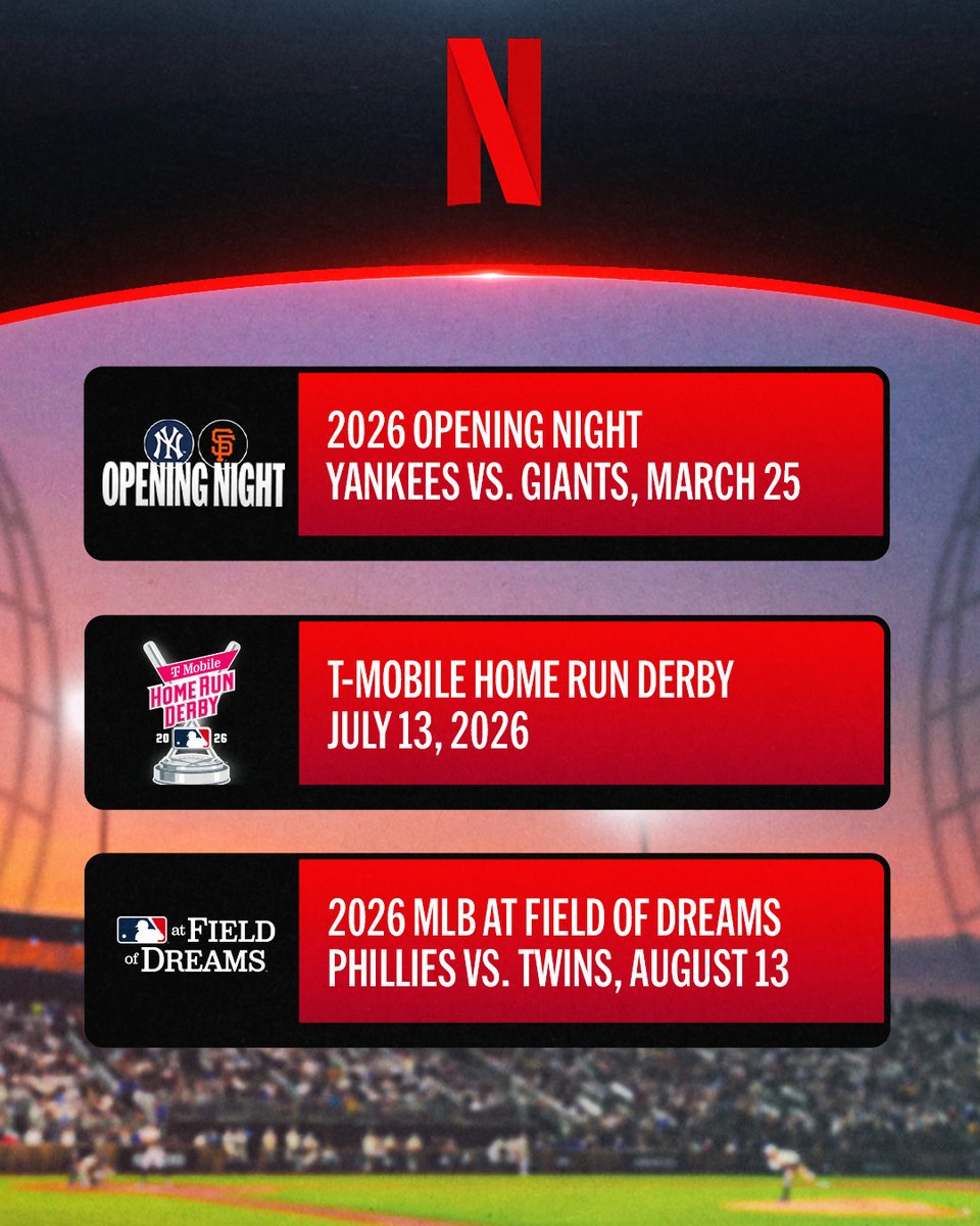 MLB's tweet image. Here are highlights of MLB’s new agreement with Netflix