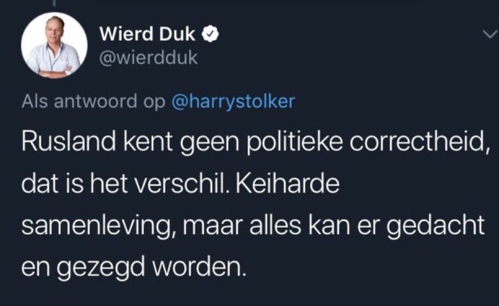 Duk Draadje

“In Rusland kan alles gezegd worden.”

~ Wierd Duk. 

Komt ie dan he! 

1/x