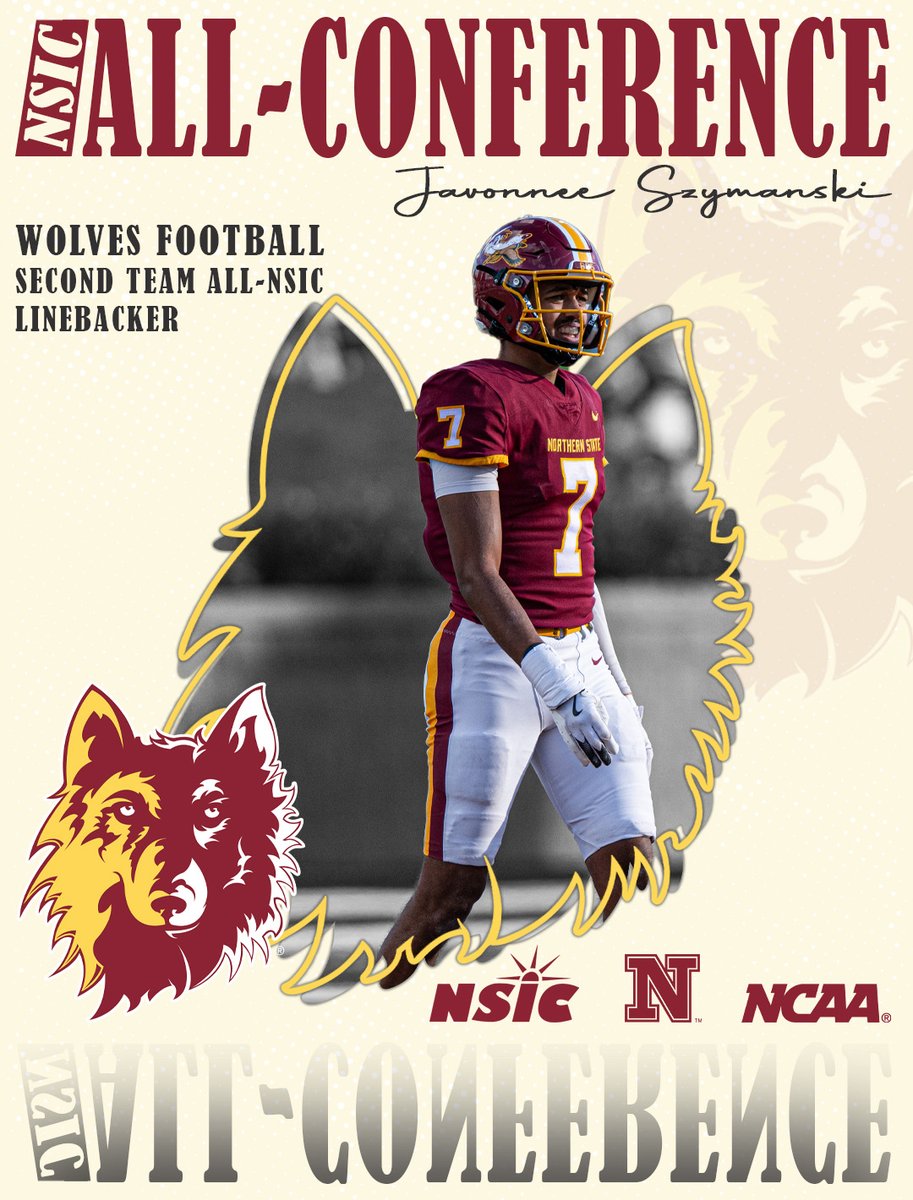 WolvesAthletics's tweet image. 🚨 ALL-CONFERENCE WOLVES 🚨

His second season with NSU and Javonnee Szymanski is a second team All-NSIC pick!!

☑️ 73 tackles
☑️ 6.5 TFL

#GoWolves🐺 | #maroonNgold🐾

FULL DETAILS⬇️ nsuwolves.com/news/2025/11/1…