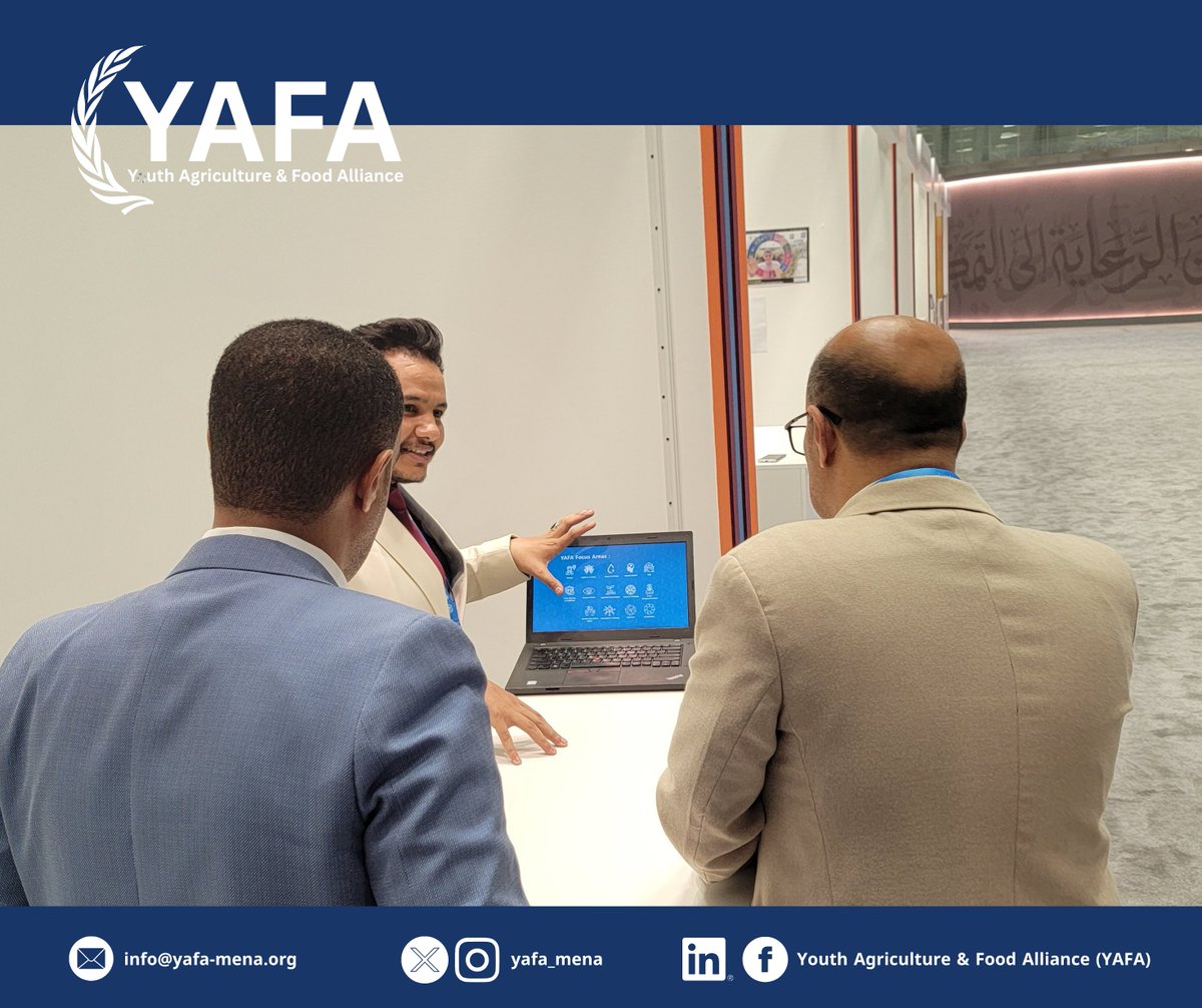 yafa_mena's tweet photo. 🌾 شارك تحالف شباب الزراعة والغذاء (يافا) في القمّة العالمية للتنمية الاجتماعية في الدوحة 🇶🇦 بجناح خاص عرض فيه أبرز مبادراته وإنجازاته، وسط اهتمام كبير من منظمات المجتمع المدني.
فخورون بتمثيل صوت الشباب العربي عالميًا.

#يافا #الزراعة #الأمن_الغذائي #الاستدامة https://t.co/Cf41i2PuTs