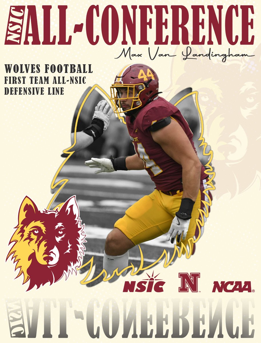 WolvesAthletics's tweet image. 🚨 ALL-CONFERENCE WOLVES 🚨

Max Van Landingham caps off his career with back-to-back All-Conference honors, landing on the first team!!

☑️ 46 tackles
☑️ 7.0 sacks (league leader)
☑️ 9.5 TFL

#GoWolves🐺 | #maroonNgold🐾

FULL DETAILS⬇️ nsuwolves.com/news/2025/11/1…