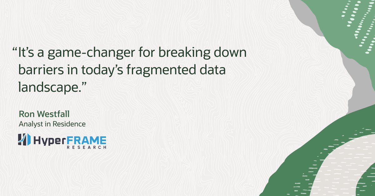 OracleExadata's tweet image. .@RonWestfallDX of HyperFRAME Research mentions that Oracle’s support for Apache Iceberg with Autonomous AI Lakehouse means organizations get cutting-edge AI, analytics, and secure, open access on the hyperscaler cloud of their choice. Explore how it transforms data management.…
