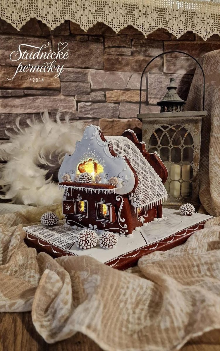 czechcookbook's tweet image. My dear friend Lenka Přibylová from the Czech Republic creates gingerbread masterpieces. Frosting is hand piped. 🤎
