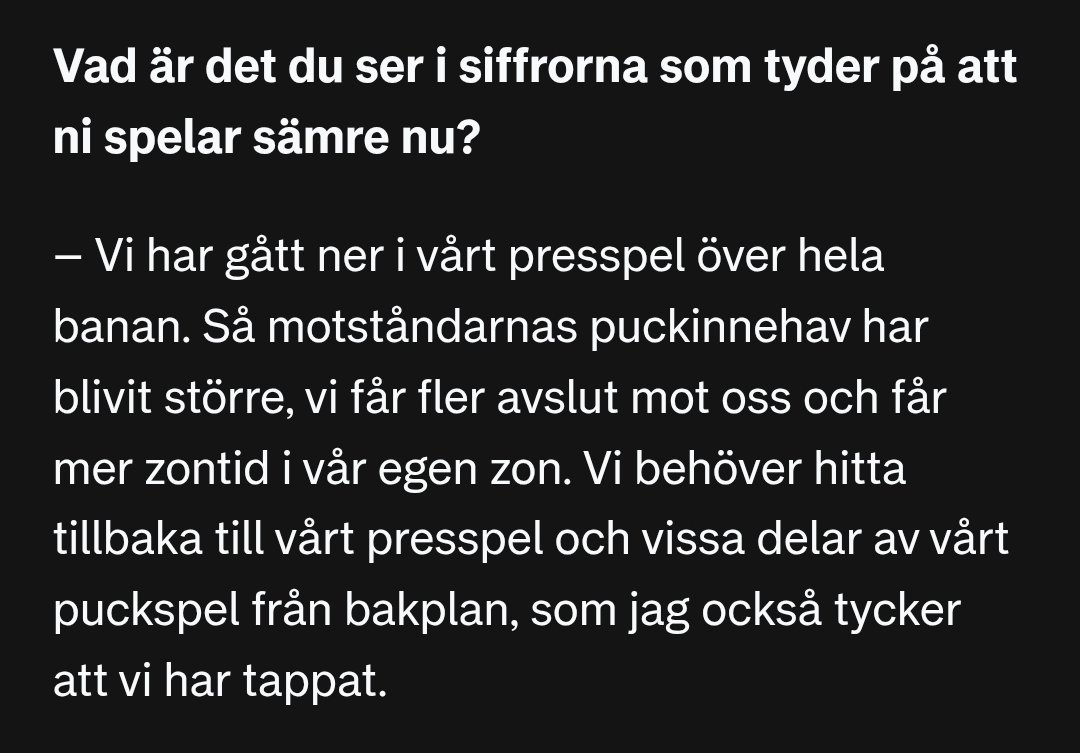 MarcusLsson's tweet image. Leise saknar spelet HV hade i början på säsongen...