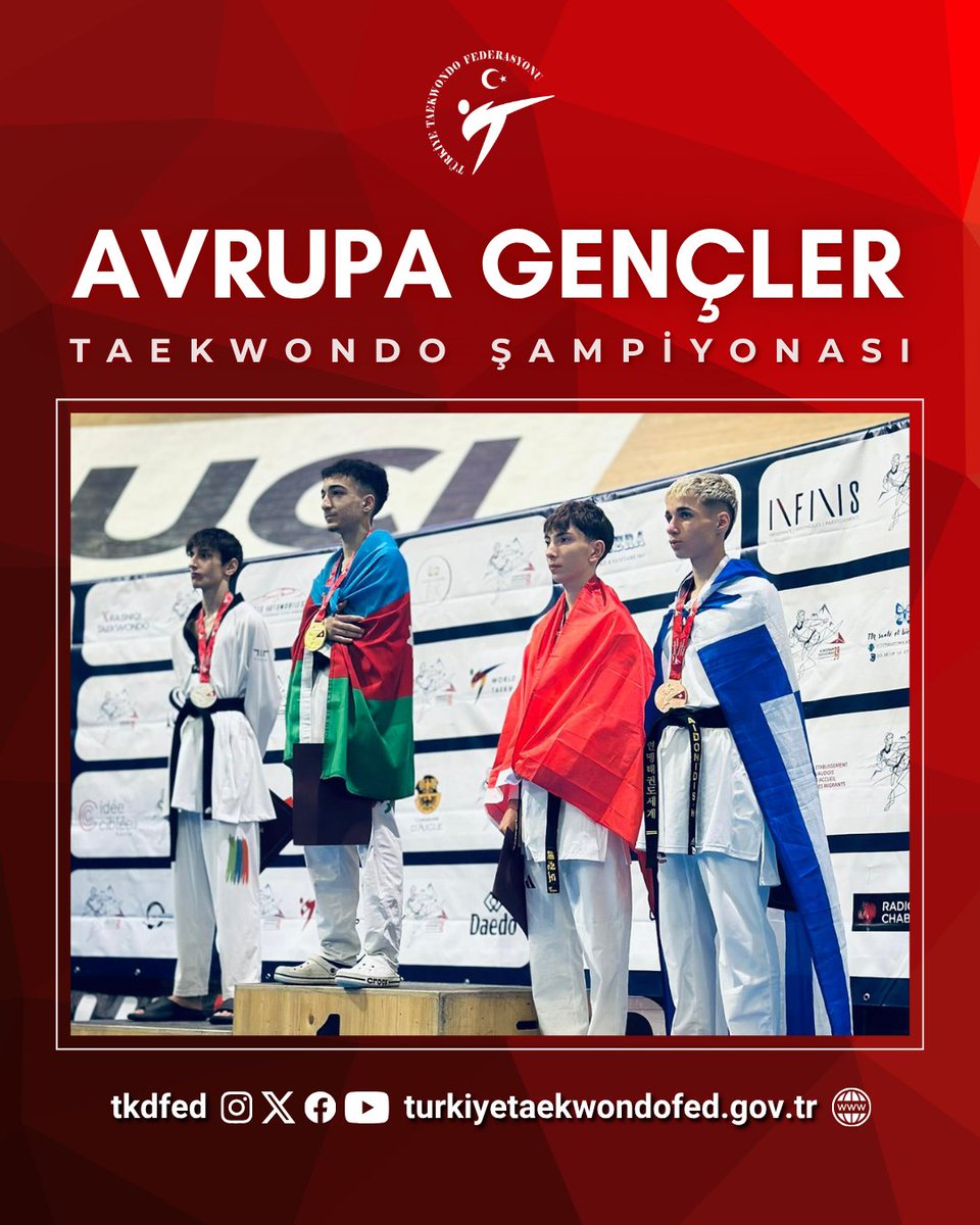 🥉🥉🥉İsviçre'de düzenlenen Avrupa Gençler Taekwondo Şampiyonası'nda kürsünün üçüncü basamağına çıkan sporcularımız Azra Naz Kamış, Altuğ Gesge ve Yusuf Efe Mızrak, düzenlenen törenin ardından madalyalarını teslim aldı.🇹🇷👏🏻