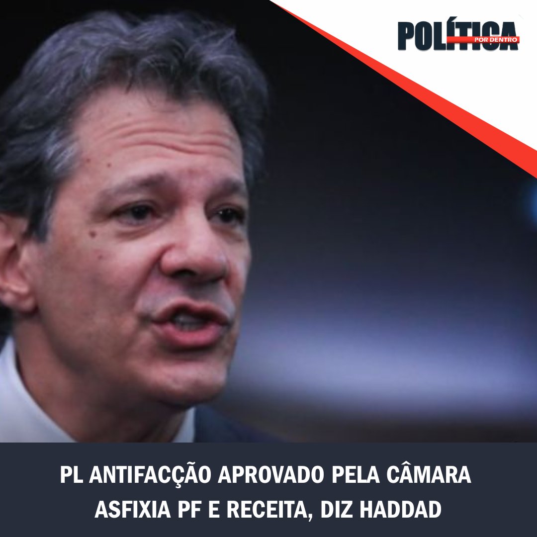 dentro_politica's tweet image. PL Antifacção aprovado pela Câmara asfixia PF e Receita, diz Haddad politicapordentro.com.br/pt-noticias/pl… #PLAntifacção #CâmaradosDeputados #PF #Receita #FernandoHaddad