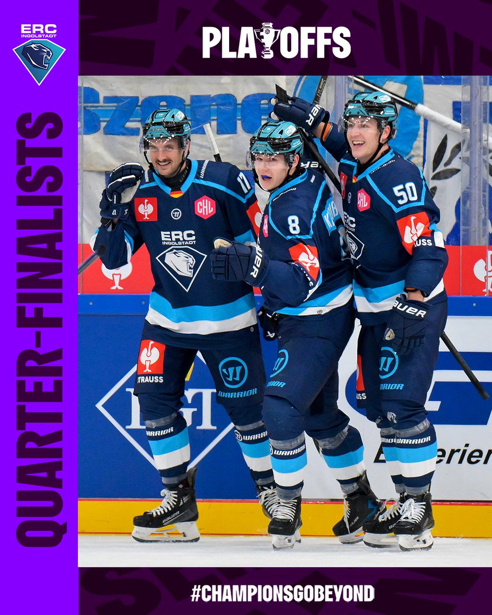 ✅ <a href="/ERCIngolstadt/">ERC Ingolstadt</a> qualify for the Quarter-Finals! 🇩🇪

#ChampionsGoBeyond
