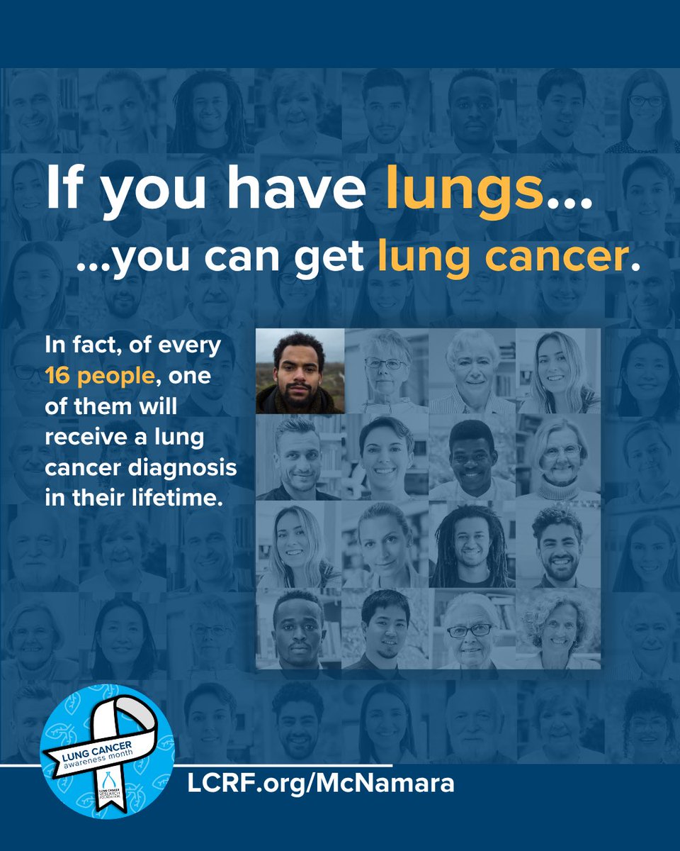 Tommy_Mc15's tweet photo. If you have lungs… you can get lung cancer. It can happen to anyone. My mom never smoked, yet she was diagnosed with stage 4 lung cancer 4 years ago.
Join me in supporting the @lcrf_org this Lung Cancer Awareness Month:
https://t.co/nzBKXD9gQX https://t.co/vibqVILqnO