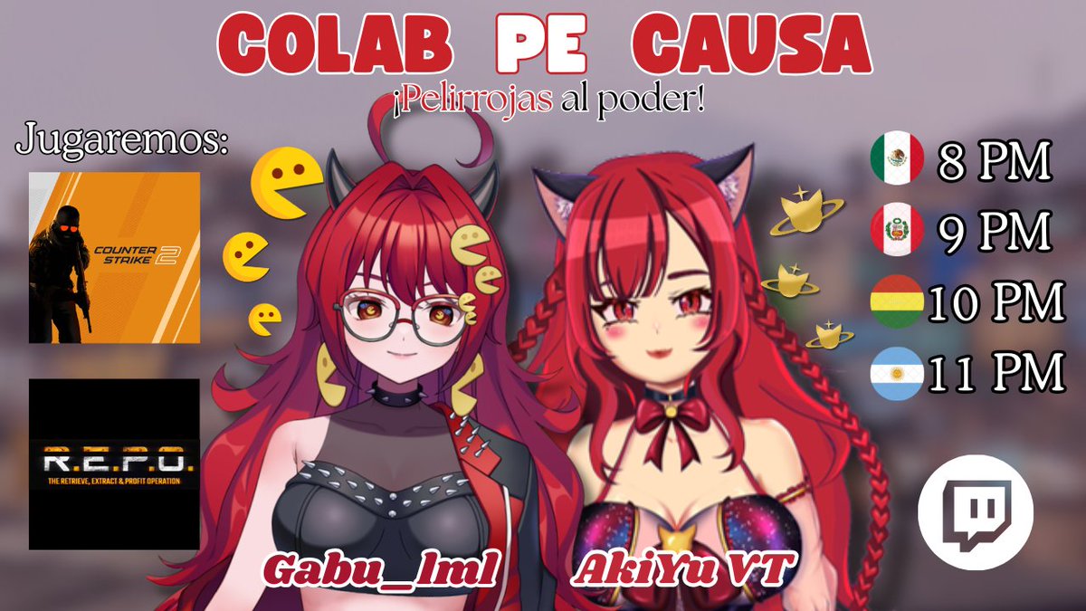 AkiYuStudio's tweet image. SE VIENE! HOY! 
Nos visita una invitada especial ❤️‍🔥

Causita-sempai no te lo puedes perder UwU

Twitch: 
AkiYu VT 🍅❤🌟
⤷twitch.tv/akiyuvt
Gabu_lml  ❤️‍🔥🤘
⤷twitch.tv/gabu_lml

Tags:
#Vtubers - #Peru - #Colab - #VtuberES